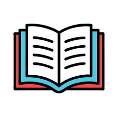 Open Book Icon on white background