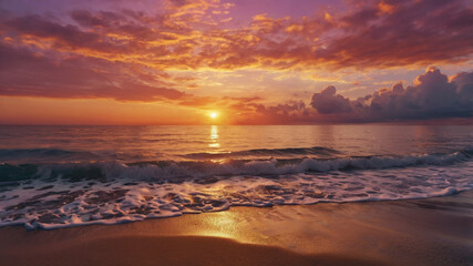 Fototapeta premium sunset on the beach
