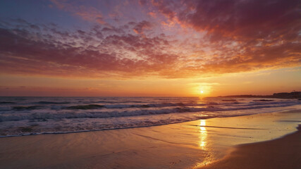 sunset on the beach