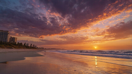 Obraz premium sunset on the beach