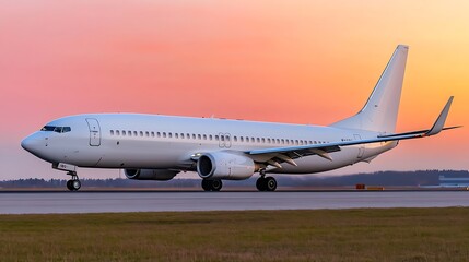 Boeing 737-800 at Sunset