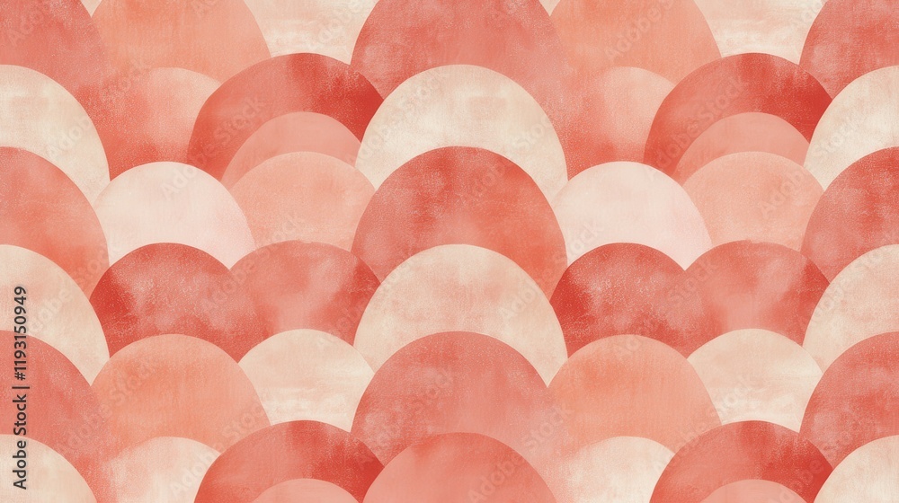Fototapete monochromatic minimalist pattern featuring soft muted colors in overlapping circular shapes