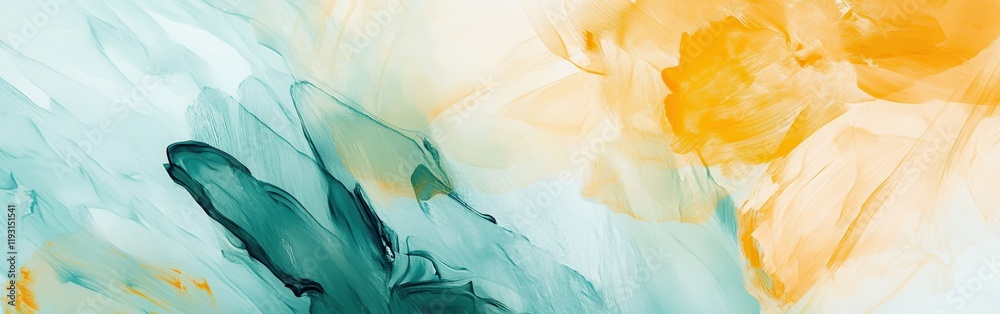 Fototapete Elegant pencil strokes create a harmonious blend of colors in a calming abstract composition