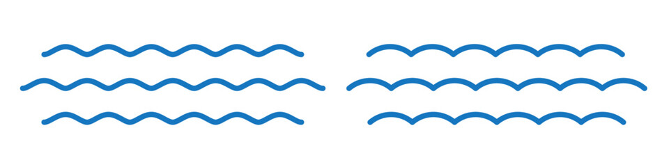 Line waves icons .Waves icon collection.Line style.Vector illustration.