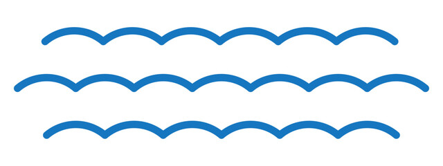 Line waves icons .Waves icon collection.Line style.Vector illustration.