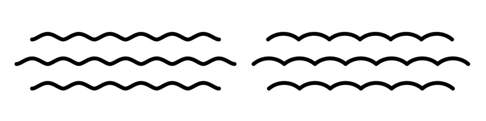 Line waves icons .Waves icon collection.Line style.Vector illustration.