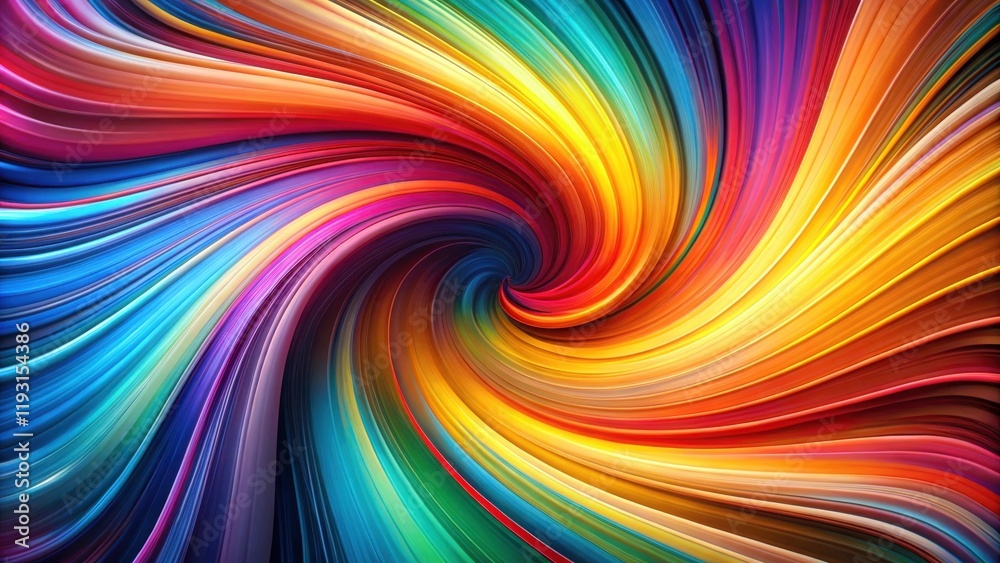Aufkleber abstract swirling rainbow vortex of vibrant hues and dynamic lines