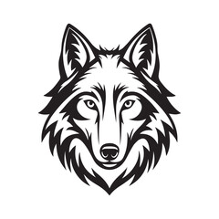 A Wolf Head Illustration Silhouette is a striking, artistic depiction of a wolf's head rendered as a silhouette. This design emphasizes the wolf's distinct features, such as its sharp ears.