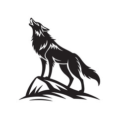 A Wolf Head Illustration Silhouette is a striking, artistic depiction of a wolf's head rendered as a silhouette. This design emphasizes the wolf's distinct features, such as its sharp ears.