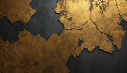 Rough dark gold metallic surface with oxidized patches and industrial feel