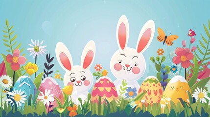 Easter Holiday Typographic Vector Illustration for Festive Designs