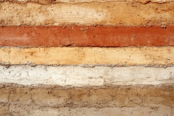 Textured layers of earth showcasing various soil colors and composition, ideal for nature and geology projects.