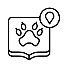wildlife tracking guide icon, wildlife tracking guide line art - simple line art of wildlife tracking guide, perfect for wildlife tracking guide logos and icons and themed design