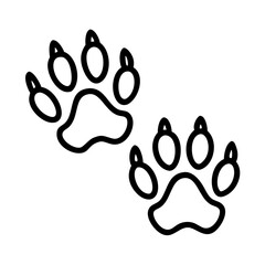 animal tracks on trail icon, animal tracks on trail line art - simple line art of animal tracks on trail, perfect for animal tracks on trail logos and icons and themed design