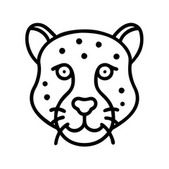 leopard icon, leopard line art - simple line art of leopard, perfect for leopard logos and icons and themed design