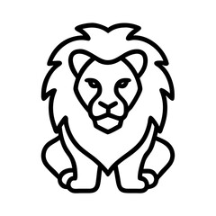 lion pride icon, lion pride line art - simple line art of lion pride, perfect for lion pride logos and icons and themed design