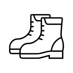 safari boots icon, safari boots line art - simple line art of safari boots, perfect for safari boots logos and icons and themed design
