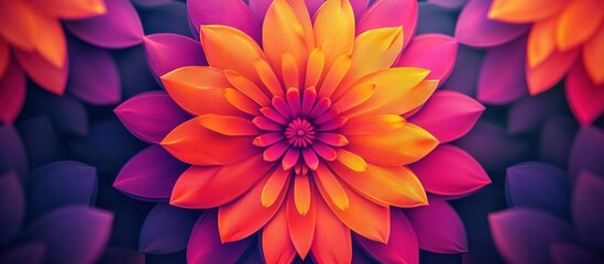 Obraz premium Mesmerizing Floral Artwork with Vibrant Blooming Petals in Striking Vivid Colors and Intricate Elegant Patterns