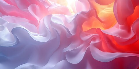 Obraz premium Pastel fabric swirls, light background, abstract texture. Website design