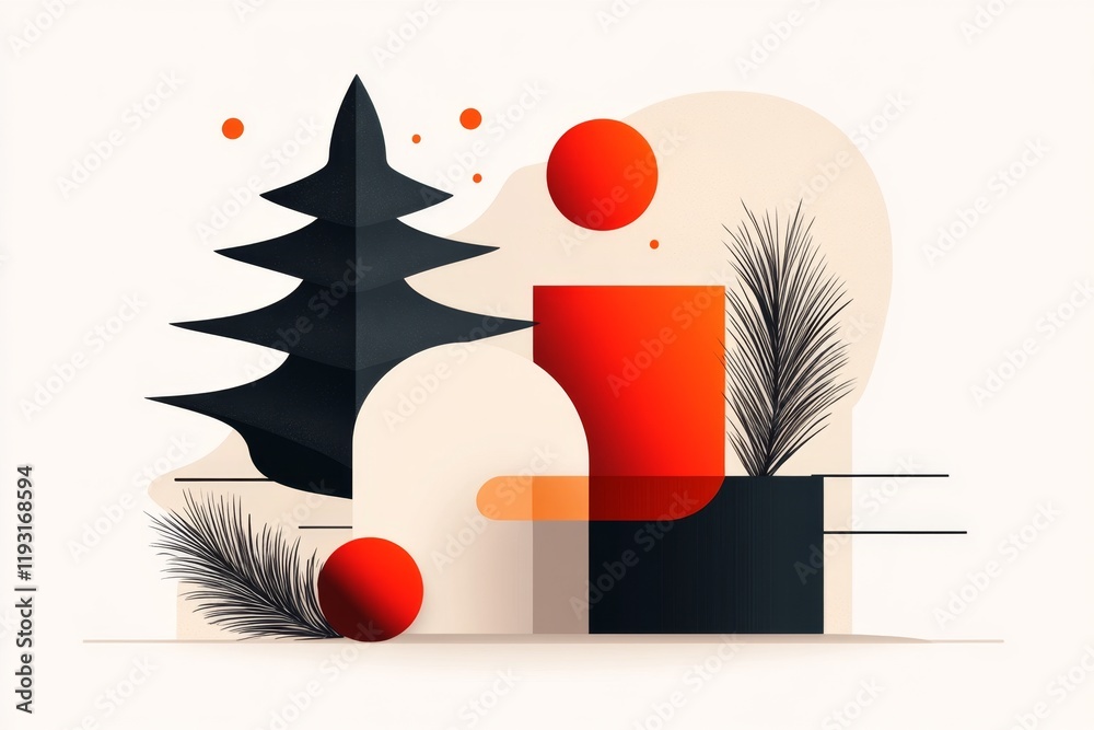 Poster a vector image of fireworks with bold, geometric shapes and bright gradients, suitable for modern ev