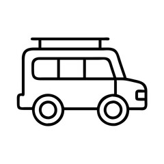 Obraz premium safari vehicle roof hatch icon, safari vehicle roof hatch line art - simple line art of safari vehicle roof hatch, perfect for safari vehicle roof hatch logos and icons and themed design