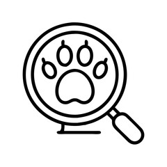 wildlife tracking guide icon, wildlife tracking guide line art - simple line art of wildlife tracking guide, perfect for wildlife tracking guide logos and icons and themed design