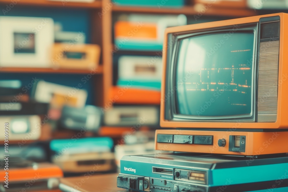 Poster a vintage tv with 