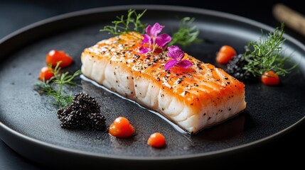 An exquisite Michelin star restaurant dish plated with precision, showcasing fine dining at its best.