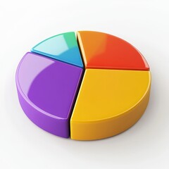 Obraz premium Colorful Pie Chart Representation of Data for Business Analysis