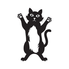 A cat logo silhouette could be described as a sleek, minimalist design featuring the graceful outline of a cat. The silhouette captures the essence of a feline's elegant posture .