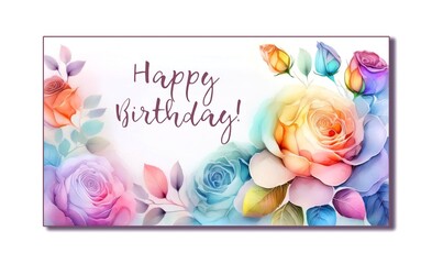 Happy Birthday Karte romantisch	