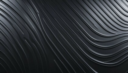 Textured dark metallic surface with deep grooves and matte reflections