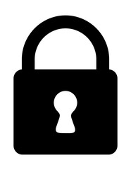 Lock and padlock closed. Protect, protection, safety, secure and security, illustration