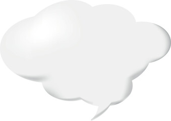 The speech bubble is voluminous.