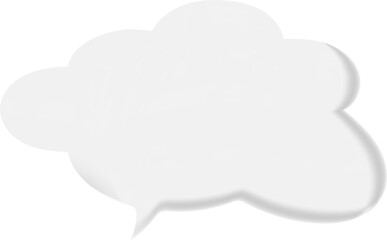 The speech bubble is voluminous.