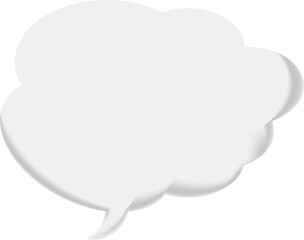 The speech bubble is voluminous.