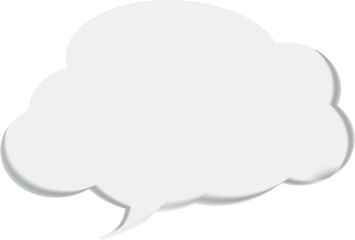 The speech bubble is voluminous.