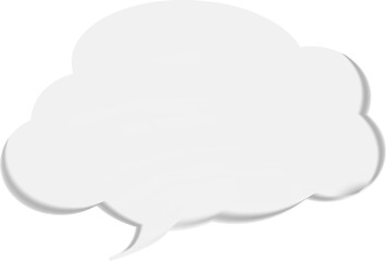 The speech bubble is voluminous.