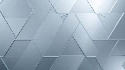Fototapeta premium A hexagonal grid of interlocking triangles forms the basis for this abstract metal background with a soft focus on its light-infused surface, transition, focus, abstract