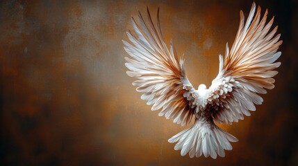 Fototapeta premium Majestic White Bird in Flight