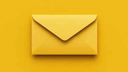 Bright yellow envelope on a vibrant background, perfect for communication, mail themes, and creative designs.