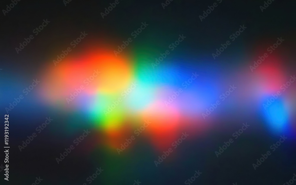 Poster colorful light patterns create an abstract background, displaying a vibrant spectrum of hues and vis