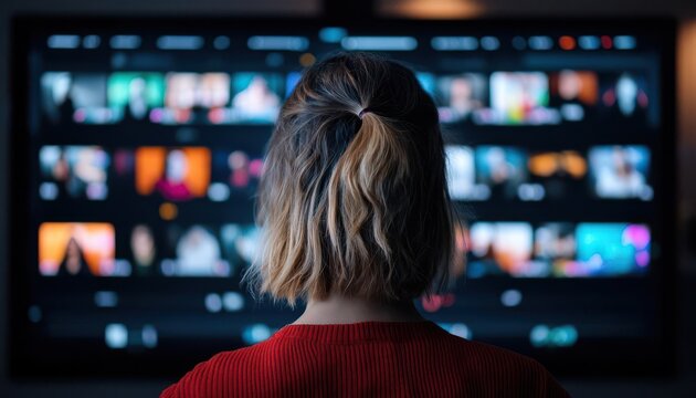 film and television concept. Multi-device test screen showing a streaming-friendly movie format being fine-tuned live