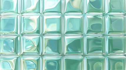 Glass Block Wall Pattern in Cartoon Vector Style