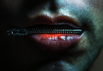The Silenced Lips: A Metaphorical Exploration of Censorship and Secrecy