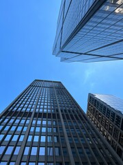 Chicago Downtown Skyscrapers POV Sky