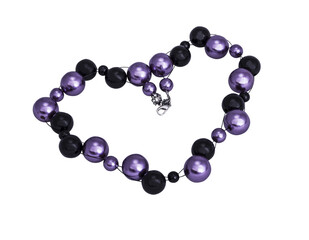 heart shaped beads isolated