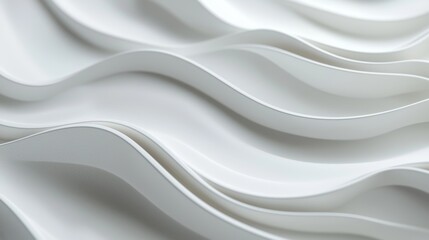 Obraz premium Abstract white background adorned with waves. Innovative architectural design