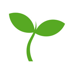 Green plant icon. PNG illustration.