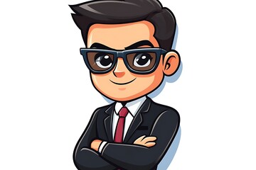 Obraz premium Confident Businessman in Black Suit1